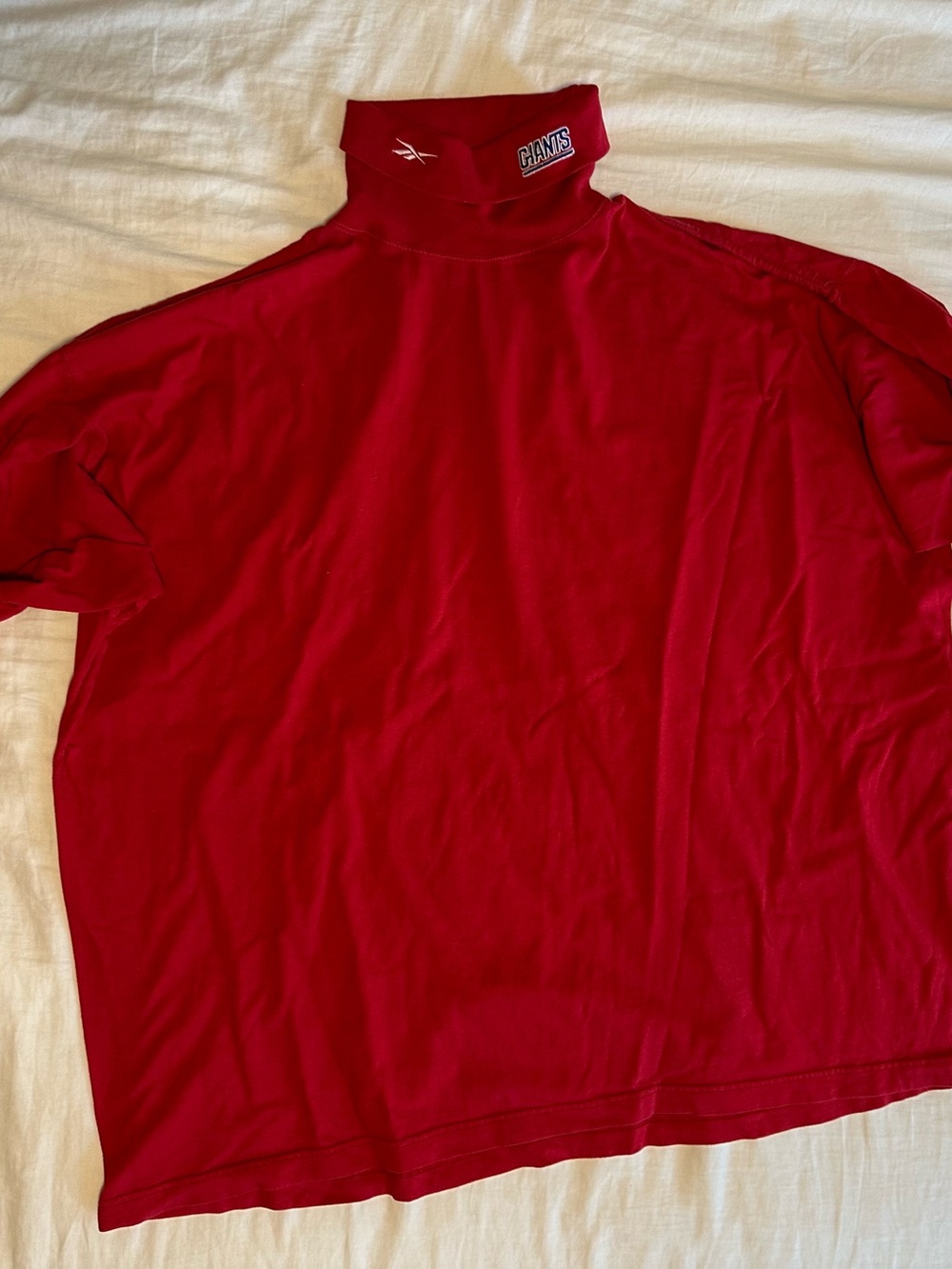 Reebok Red Turtleneck with Giants Collar Logo